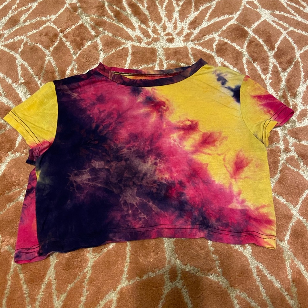 Multicolored Tye-Dye Women’s Crop Top